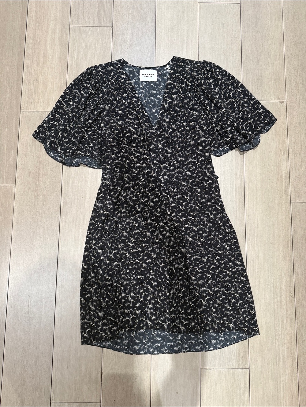 Isabel Marant Étoile Vivienne Mini Dress in Black/Ecru.